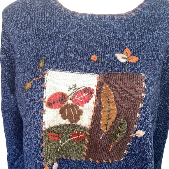 Women’s Navy blue fall sweater size 1X - Picture 2 of 16